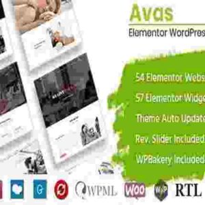 Avas Theme GPL Multi-Purpose Elementor WordPress Websites
