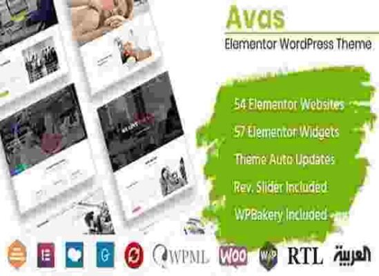 Avas Theme GPL Multi-Purpose Elementor WordPress Websites 6.9.5 - Best ...