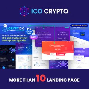 Cryptico ICO Crypto Landing & Cryptocurrency WordPress Theme