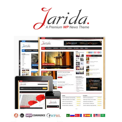 Jarida Responsive WordPress News Magazine Blog 1