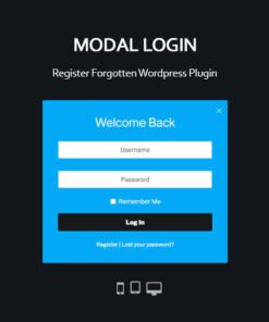 Modal Login Register Forgotten WordPress Plugin