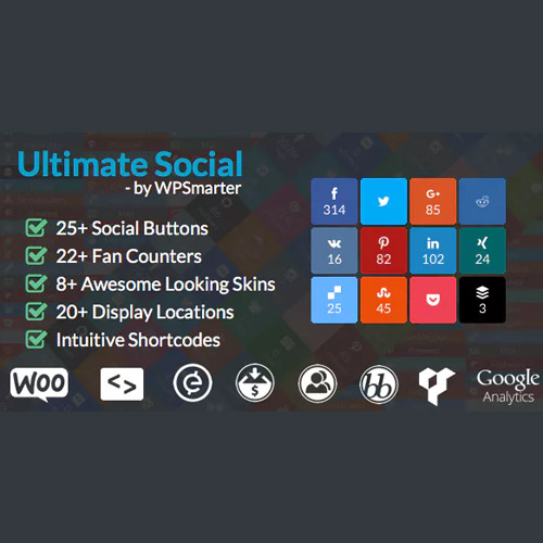 Ultimate Social – Easy Social Share Buttons and Fan Counters for WordPress