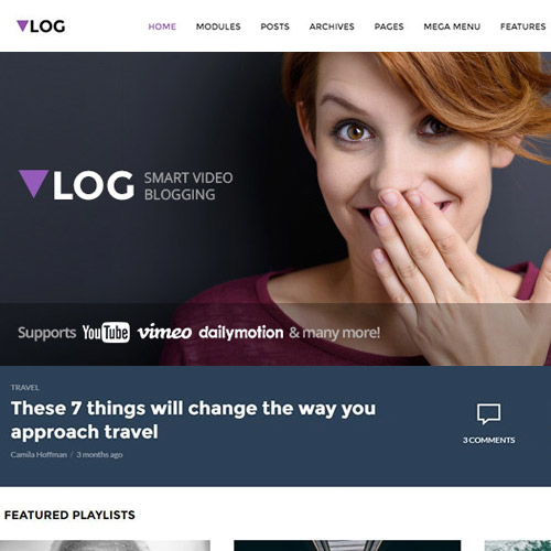 Vlog – Video Blog Magazine WordPress Theme