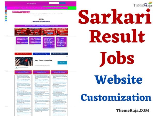 Job Result Website Template WordPress