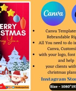 Merry Christmas Customizable Templates Canva Editable