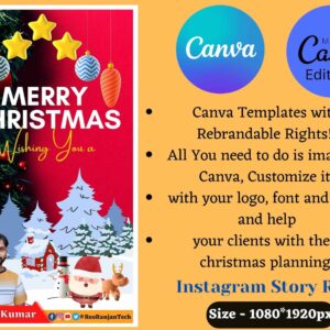 Merry Christmas Customizable Templates Canva Editable