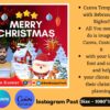 Merry Christmas Instagram Post Templates Canva Editable