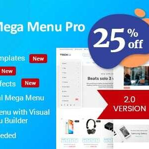WP Mega Menu Pro GPL Responsive Mega Menu Plugin for WordPress