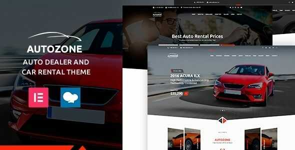 Autozone Theme GPL Auto Dealer & Car Rental Theme