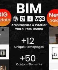 BIM Theme GPL Architecture & Interior Design Elementor WordPress Theme
