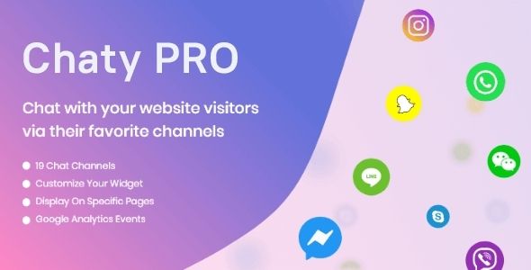 Chaty Pro GPL WhatsApp, Messenger, Telegram, Email, SMS, Maps, Chat & Call button