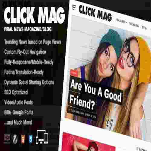 Click Mag Viral WordPress News Magazine Blog Theme – GPLThemes