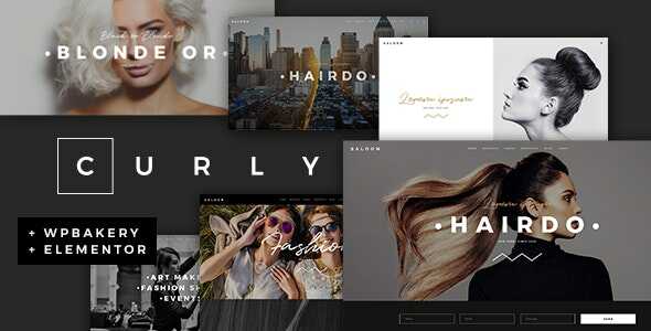 Curly Theme GPL A Stylish Theme for Hairdressers and Hair Salons