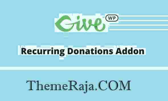 GiveWP Recurring Donations GPL Plugin