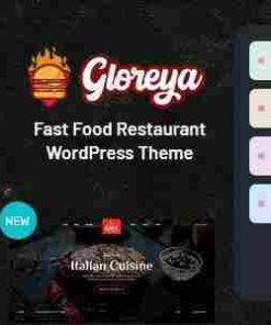 Gloreya Theme GPL Restaurant Fast Food & Delivery WooCommerce Websites