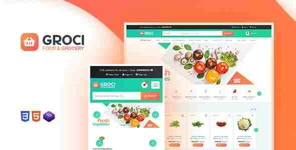 Groci Theme GPL Organic Food and Grocery Market WordPress Theme
