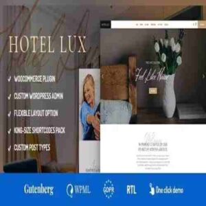 Hotel Lux GPL Theme – Resort and SPA WordPress Websites