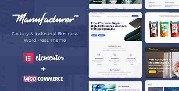 Manufacturer Theme GPL Factory and Industrial WordPress Websites