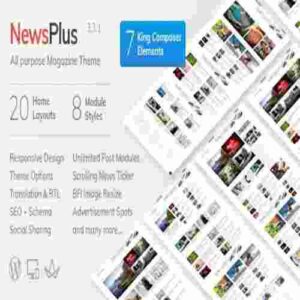 NewsPlus – News and Magazine WordPress theme GPL