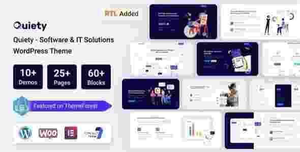 Quiety Theme GPL Software & IT Solutions WordPress Theme