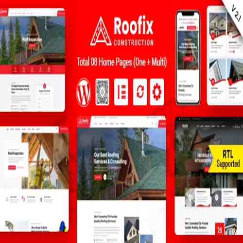 Roofix Roofing Services WordPress GPL Theme