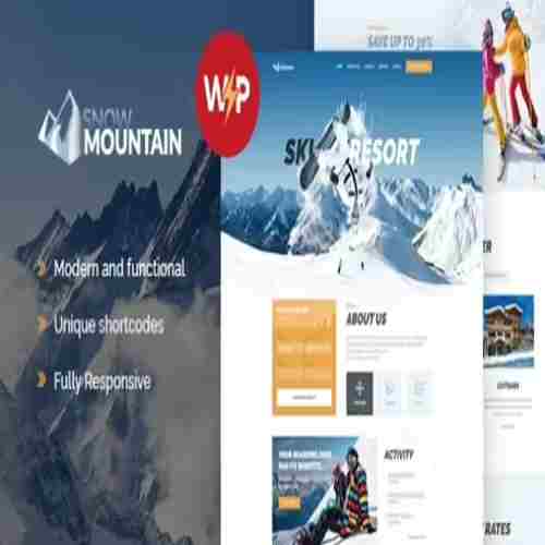 Snow Mountain Ski Resort & Snowboard School WordPress GPL Theme
