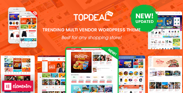 TopDeal Theme GPL Multi-Vendor Marketplace Elementor WooCommerce WordPress