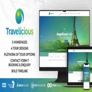 Travelicious Tour Operator WordPress GPL Theme