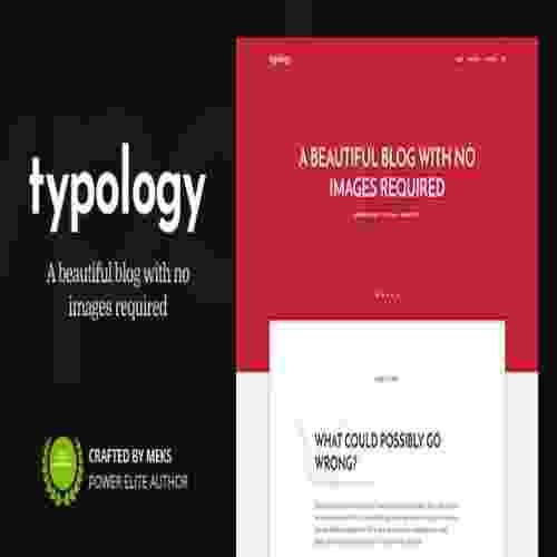 Typology GPL Theme – Text Based Minimal WordPress Blog Theme