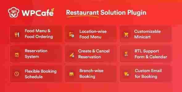 WPCafe GPL Table Reservation, Food Menu & Online Food Ordering for WooCommerce