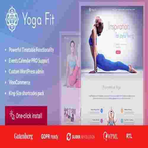 Yoga Fit GPL Theme – Sports, Fitness & Gym WordPress Theme