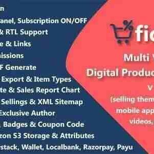 ficKrr GPL Multi Vendor Digital Products Marketplace with Subscription ON OFF
