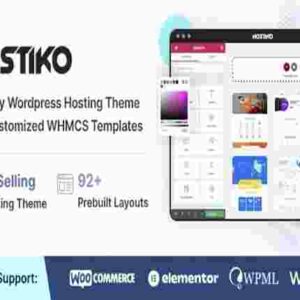 Hostiko GPL Theme WordPress WHMCS Hosting Theme