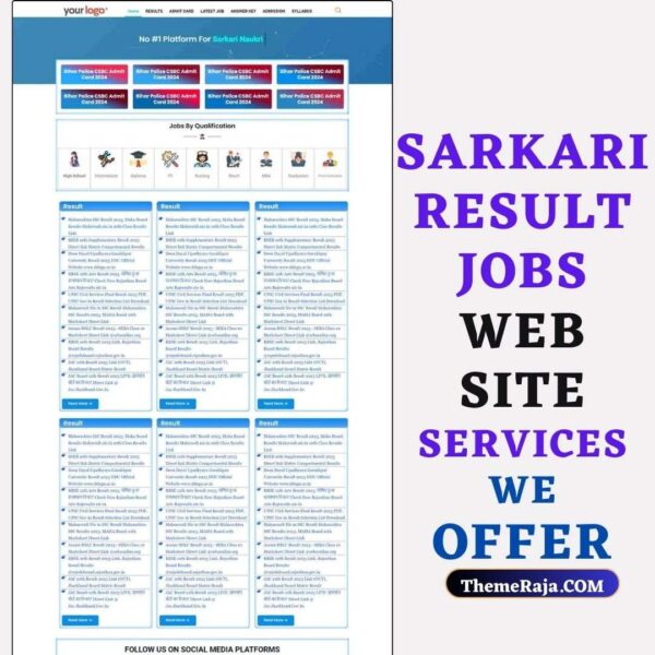 Sarkari Result Job Jaisi Website Customization