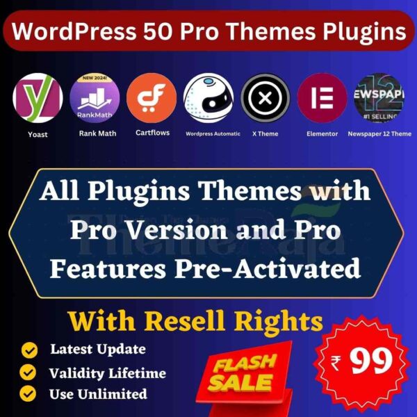 WordPress​ 50 Pro Plugins​ Themes Bundle