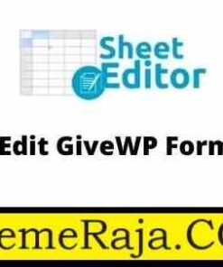 WP Sheet Editor Bulk Edit GiveWP Forms Pro GPL Plugin