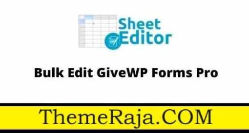 WP Sheet Editor Bulk Edit GiveWP Forms Pro GPL 1.0.67 Plugin - Best GPL ...