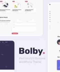 Bolby Theme GPL PortfolioCVResume WordPress Theme