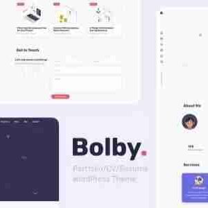 Bolby Theme GPL PortfolioCVResume WordPress Theme