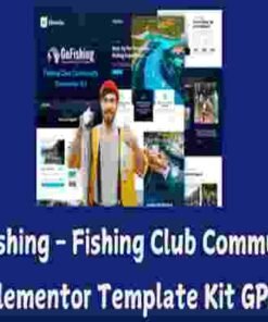 Go Fishing Elementor Template Kit GPL Fishing Club Community