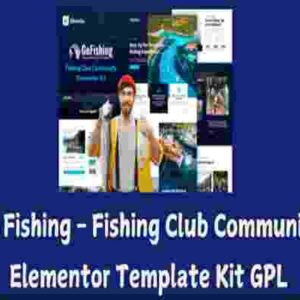 Go Fishing Elementor Template Kit GPL Fishing Club Community