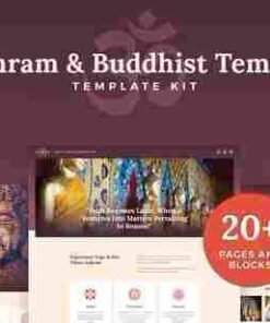 Vihara Elementor Template Kit GPL Ashram & Oriental Buddhist Temple Kit
