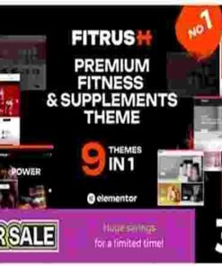 Fitrush Theme GPL Fitness and Health Supplements WordPress Theme
