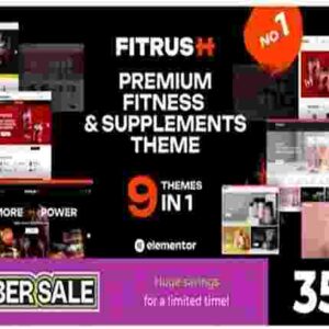 Fitrush Theme GPL Fitness and Health Supplements WordPress Theme