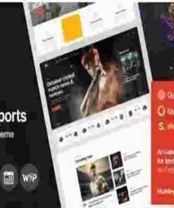 Spin Theme GPL Cricket Team Sports WordPress Theme + AI