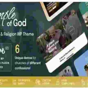 Temple of God Theme GPL Religion and Church WordPress Theme