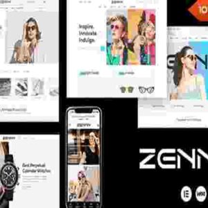 Zenny Theme GPL Eyewear & Glasses Elementor WooCommerce WordPress Theme