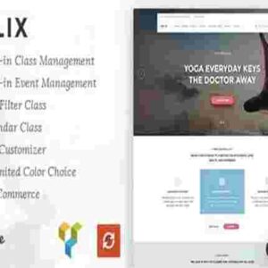 Helix Theme GPL Yoga Club Calendar WordPress Theme
