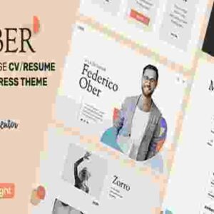 Ober Theme GPL CV Resume WordPress Theme
