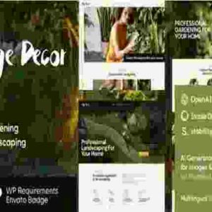 Edge Decor Theme GPL Gardening & Landscaping WordPress Theme